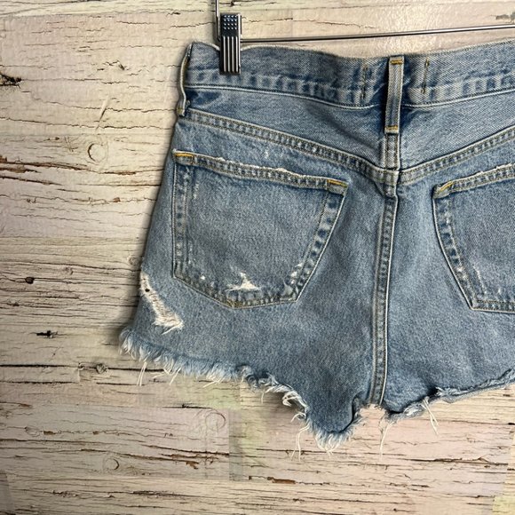 Agolde Parker Vintage Cut Off Short in Swapmeet Jean denim shorts size 25 - Picture 7 of 10